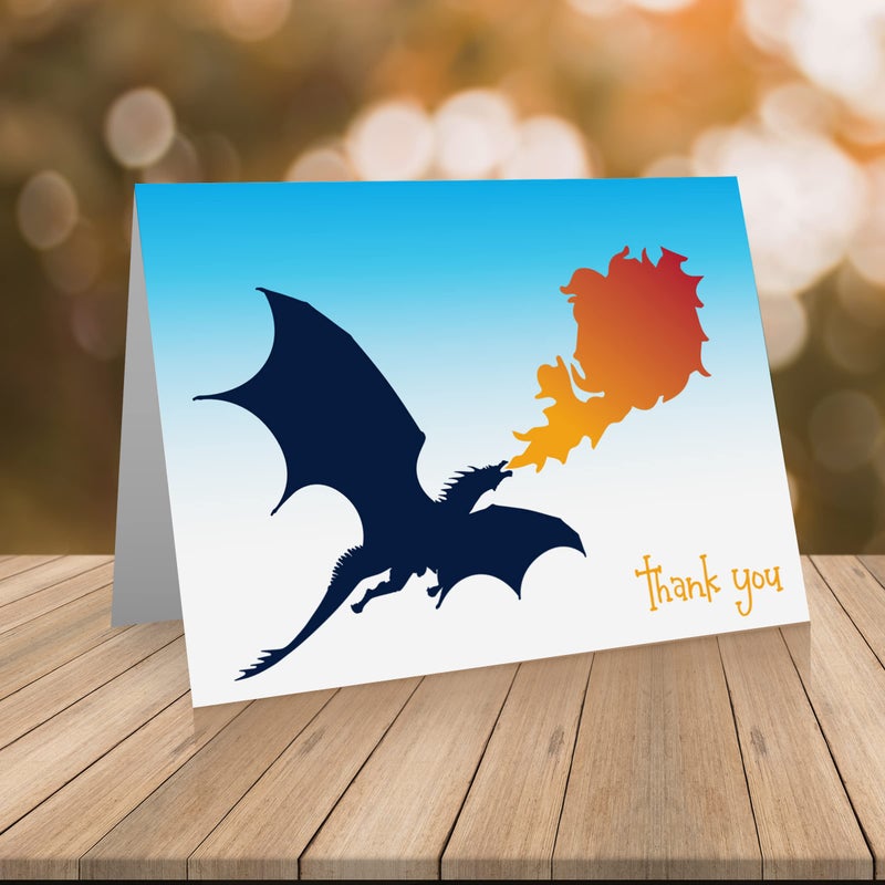 Little Notes by Comptime Dragon Thank You Cards (12 Cards and Blank Envelopes) - Image 2
